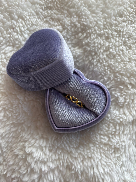 Small heart ring gold/silver
