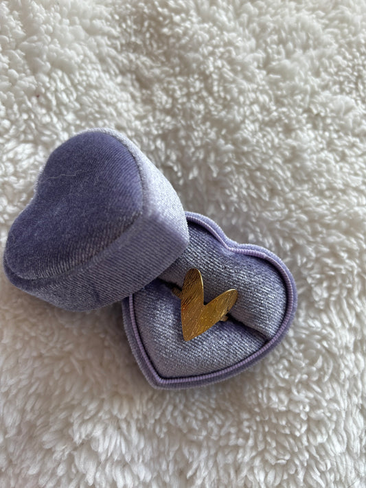 Fine heart ring golden/silver
