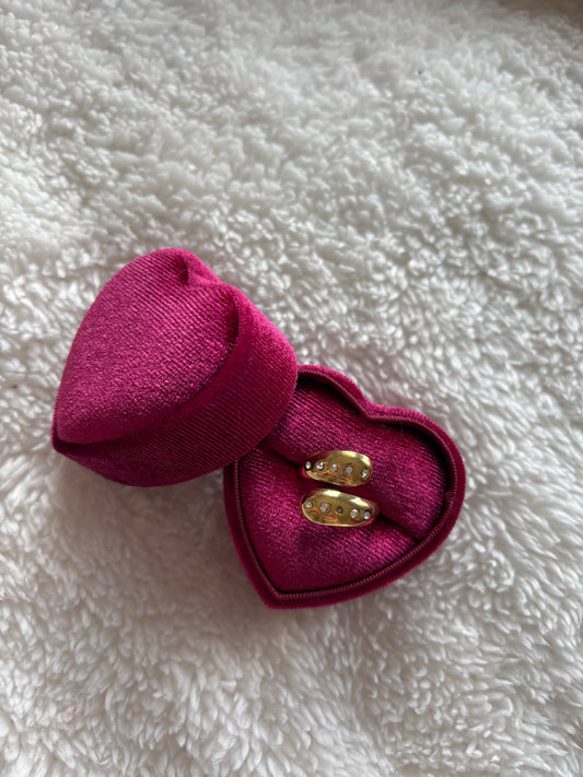 Golden diamond ring
