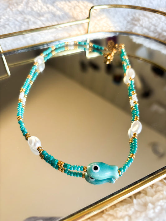 Handmade necklace fishy
