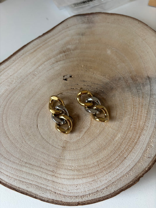 Gold/silver earrings