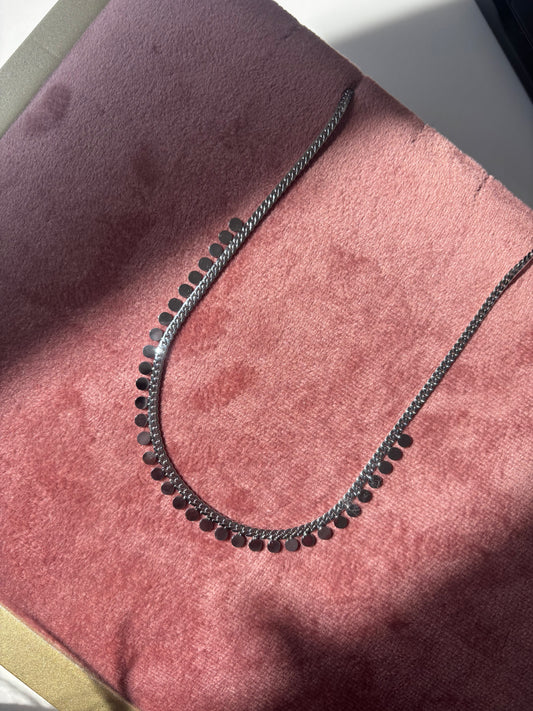 Coins necklace silver