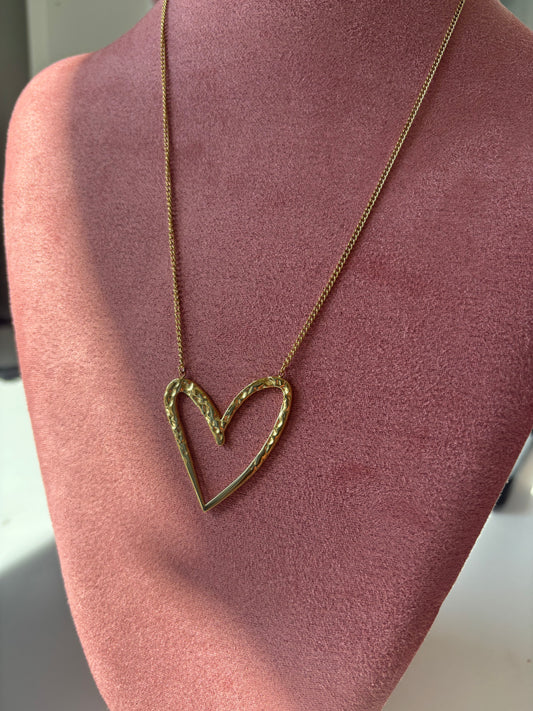 Big heart necklace gold