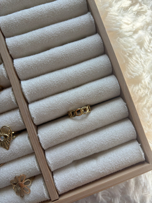Schakel ring gold